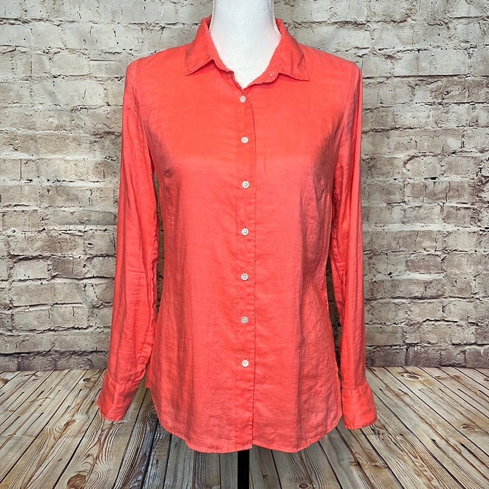 J. Crew Vibrant Coral Button Down Shirt